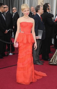 Michelle Williams in Louis Vuitton agli Oscar 2012