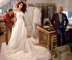 Amal Alumuddin abito di Oscar de la Renta