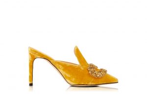 Sabot giallo Giannico - tacco a stiletto