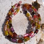 Magie del fuoco - collana in perle di vetro