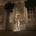 Satin wedding dress by Catherine Rayner, 1996. Photographer Nik Hartley © Victoria and Albert Museum, London