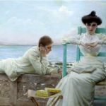 Corcos- In lettura sul mare 1910 collezione privata