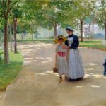 Corcos - Viale con figure 1890 collezione privata Livorno