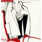 Gianfranco Ferrè. "Moda un racconto nei disegni"-Cremona-2017. Prêt-à-porter 1985-disegno