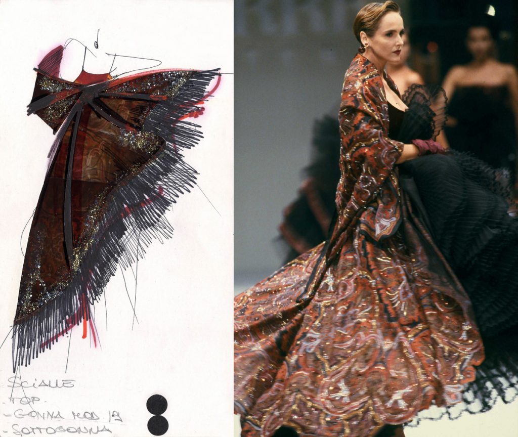 Gianfranco Ferrè. "Moda un racconto nei disegni"-Cremona-2017. Alta-Moda 1988