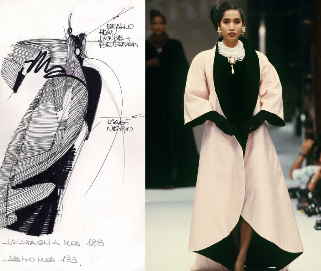 Gianfranco Ferrè. "Moda un racconto nei disegni"-Cremona-2017. Alta-Moda 1988