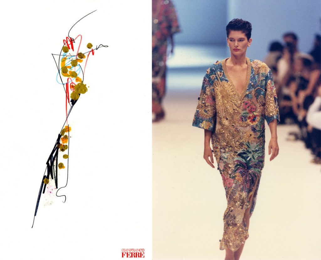Gianfranco Ferrè. "Moda un racconto nei disegni"-Cremona-2017. Prêt-à-porter 1990