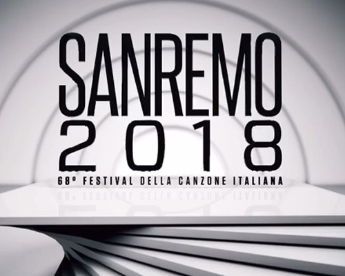 Festival S. Remo 2018 il logo rigorosamente bianco