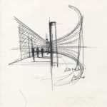 Sketch of Armani Teatro - Tadao Ando Architect & Associates