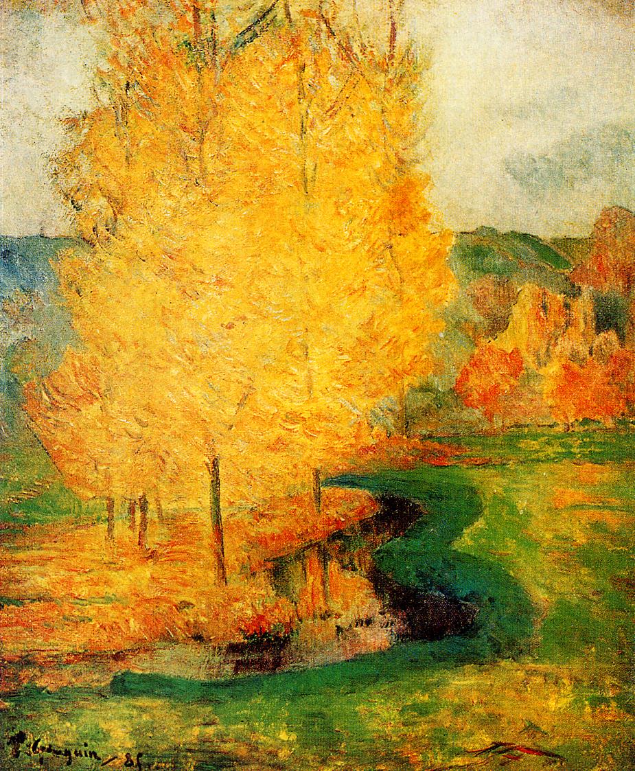 Paul Gaugin - “Par le courant, Automne”