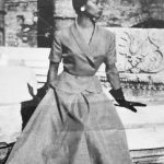 Dolores Francine Rhiney in abito di V. Ferdinandi courtesy archivio Ferdinandi